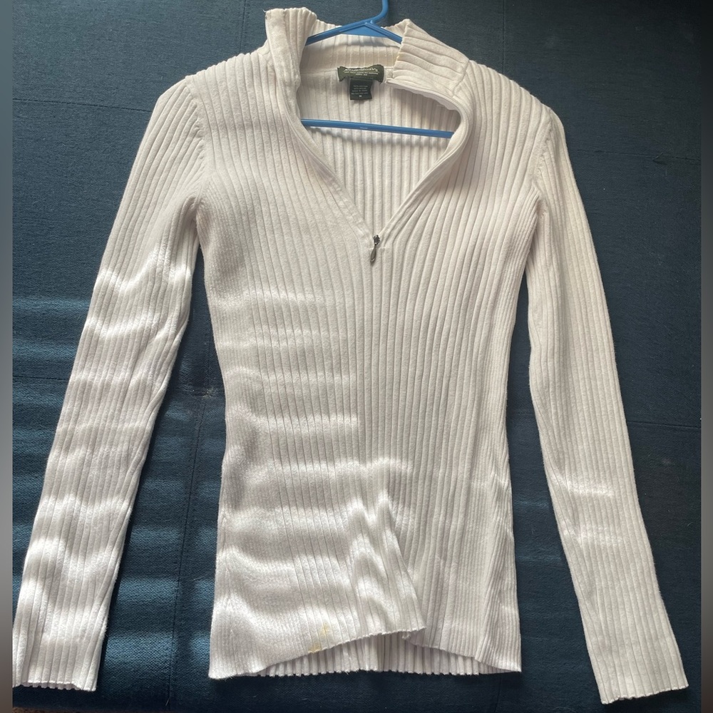 Eddie Bauer 1/2 zip ribbed shirt